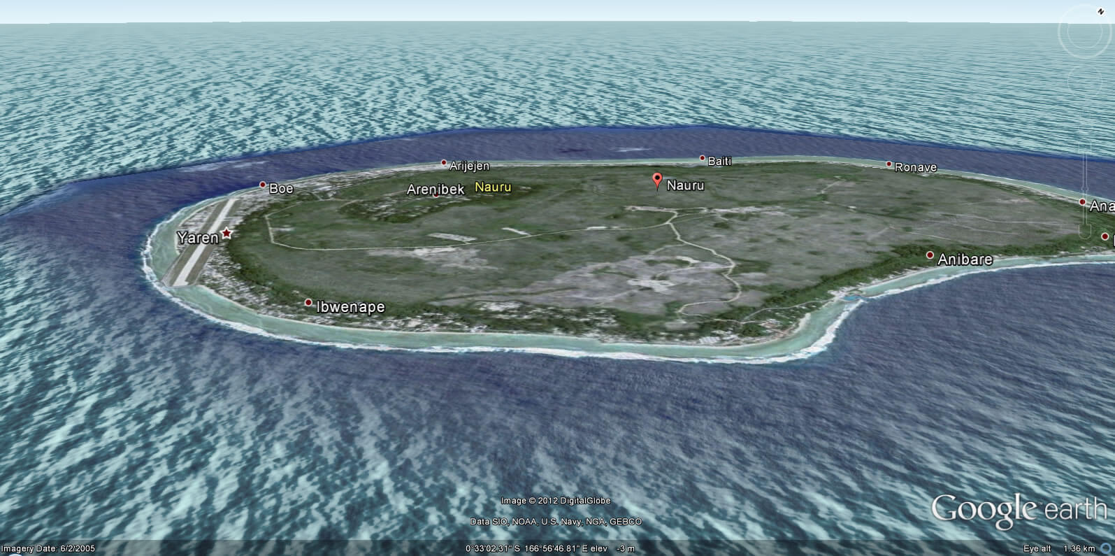 Nauru Earth Map